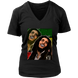 Kimante Bob Marley Women's V-Neck T-Shirt - Kimante Discounted Fashionionable clothing 