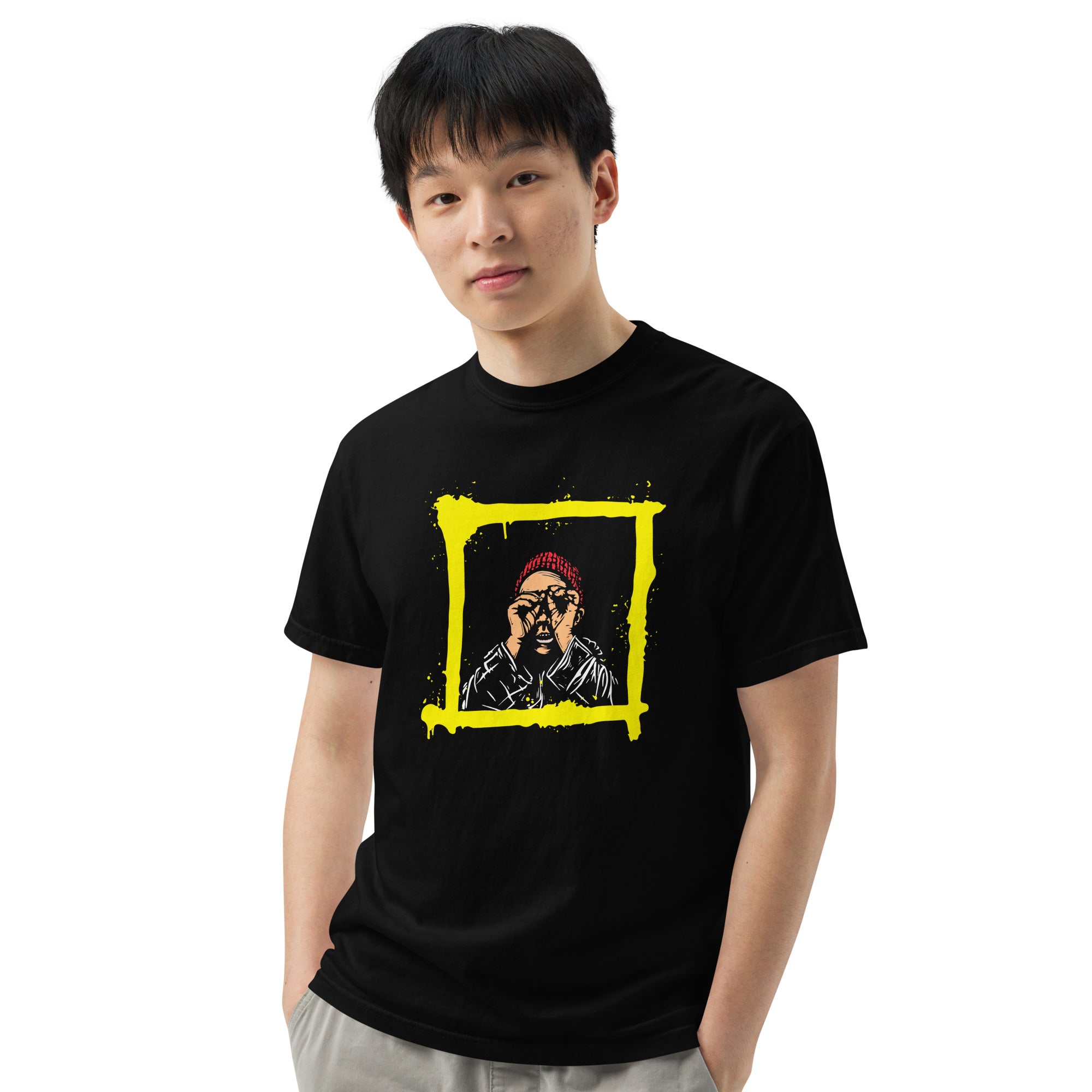 Joy Men’s garment-dyed Kimante heavyweight t-shirt