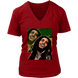 Kimante Bob Marley Women's V-Neck T-Shirt - Kimante Discounted Fashionionable clothing 