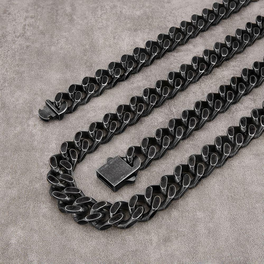 The Darth Vader II® - 14mm Black Cuban Link Chain in Black Gold by Bling Proud | Urban Jewelry Online Store
