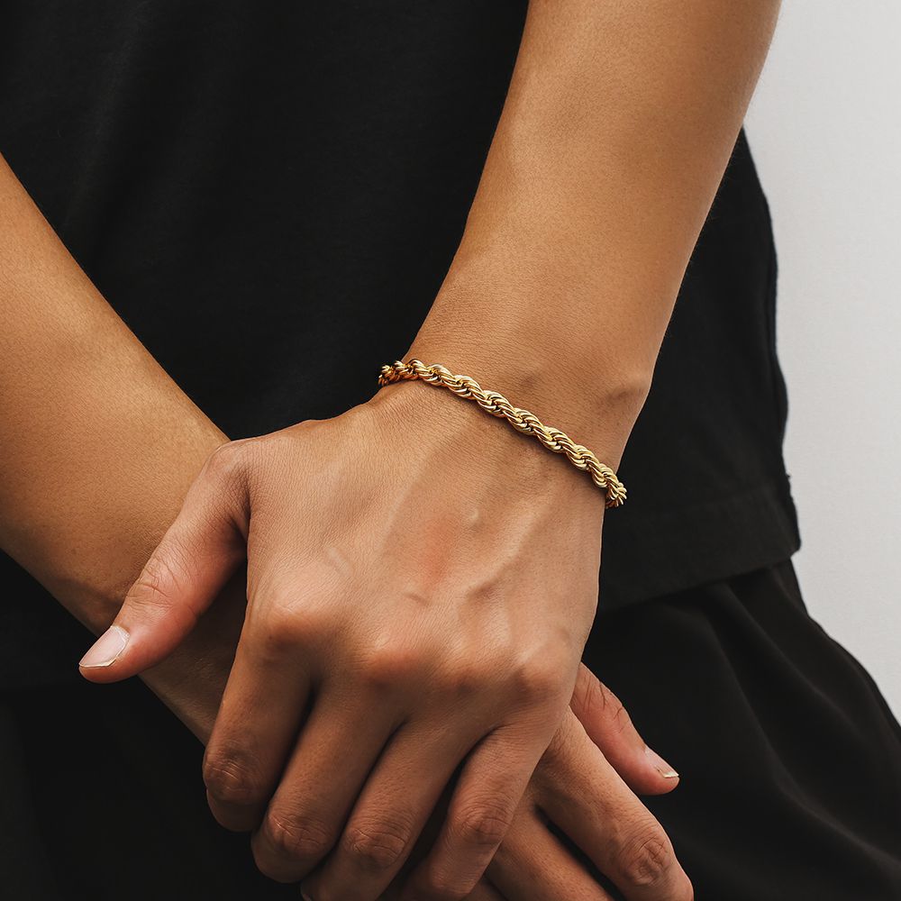 The Golden Age® - 6mm Rope Bracelet for Men by Bling Proud | Urban Jewelry Online Store