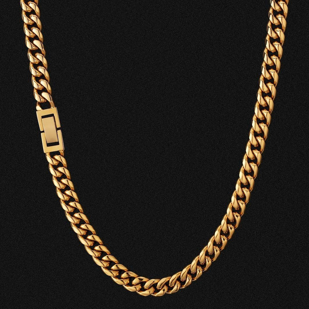 The Golden Age® - 8mm Miami Cuban Link Chain 18K Gold Plated by Bling Proud | Urban Jewelry Online Store