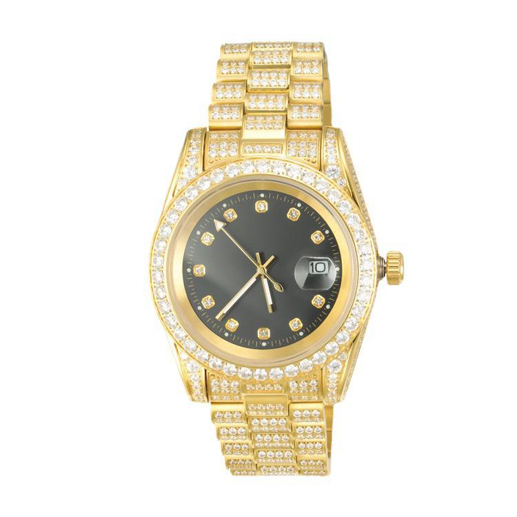 THE GOLDEN TIME® - Iced Out Diamond Presidential Watch in 18K Gold by Bling Proud | Urban Jewelry Online Store