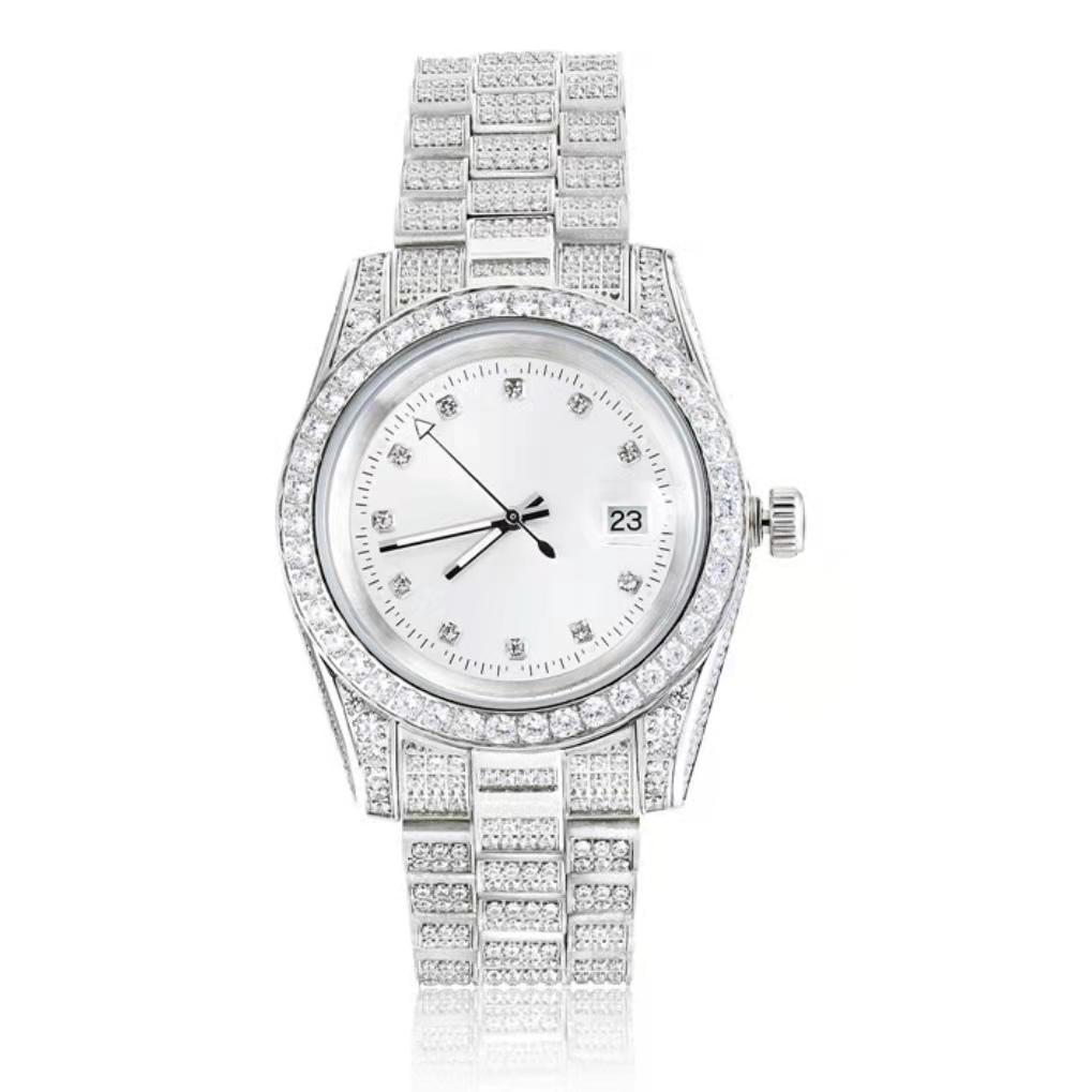 THE ICE CUBE® - Iced Out Diamond Presidential Watch in White Gold (White Dial) by Bling Proud | Urban Jewelry Online Store