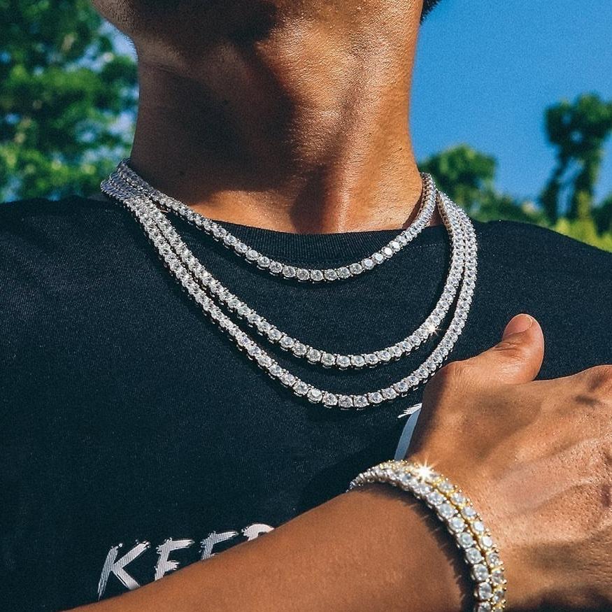 The Icy Summer® - 3/4/5mm Tennis Chain White Gold Plated by Bling Proud | Urban Jewelry Online Store