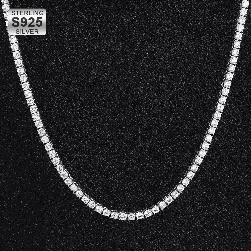 THE ICY SUMMER® - 4mm 925 Sterling Silver Tennis Chain Necklace by Bling Proud | Urban Jewelry Online Store
