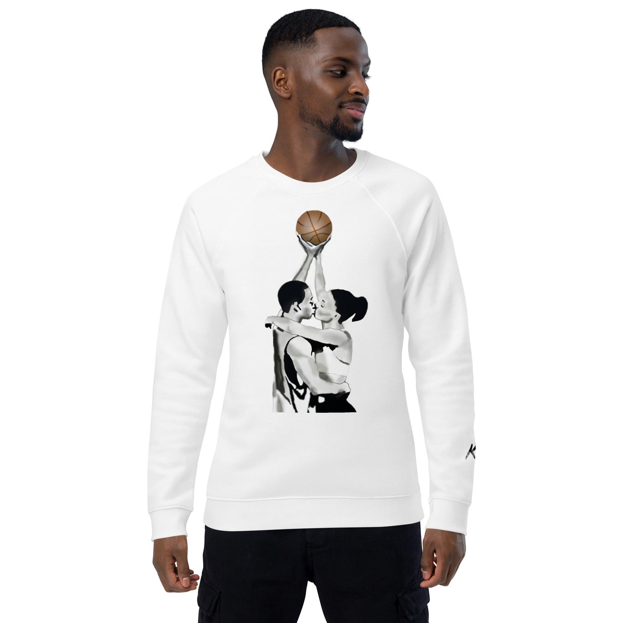 Love and Basketball Kimante Unisex organic raglan sweatshirt