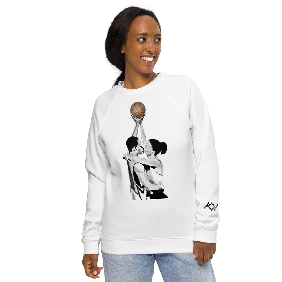Love and Basketball Kimante Unisex organic raglan sweatshirt