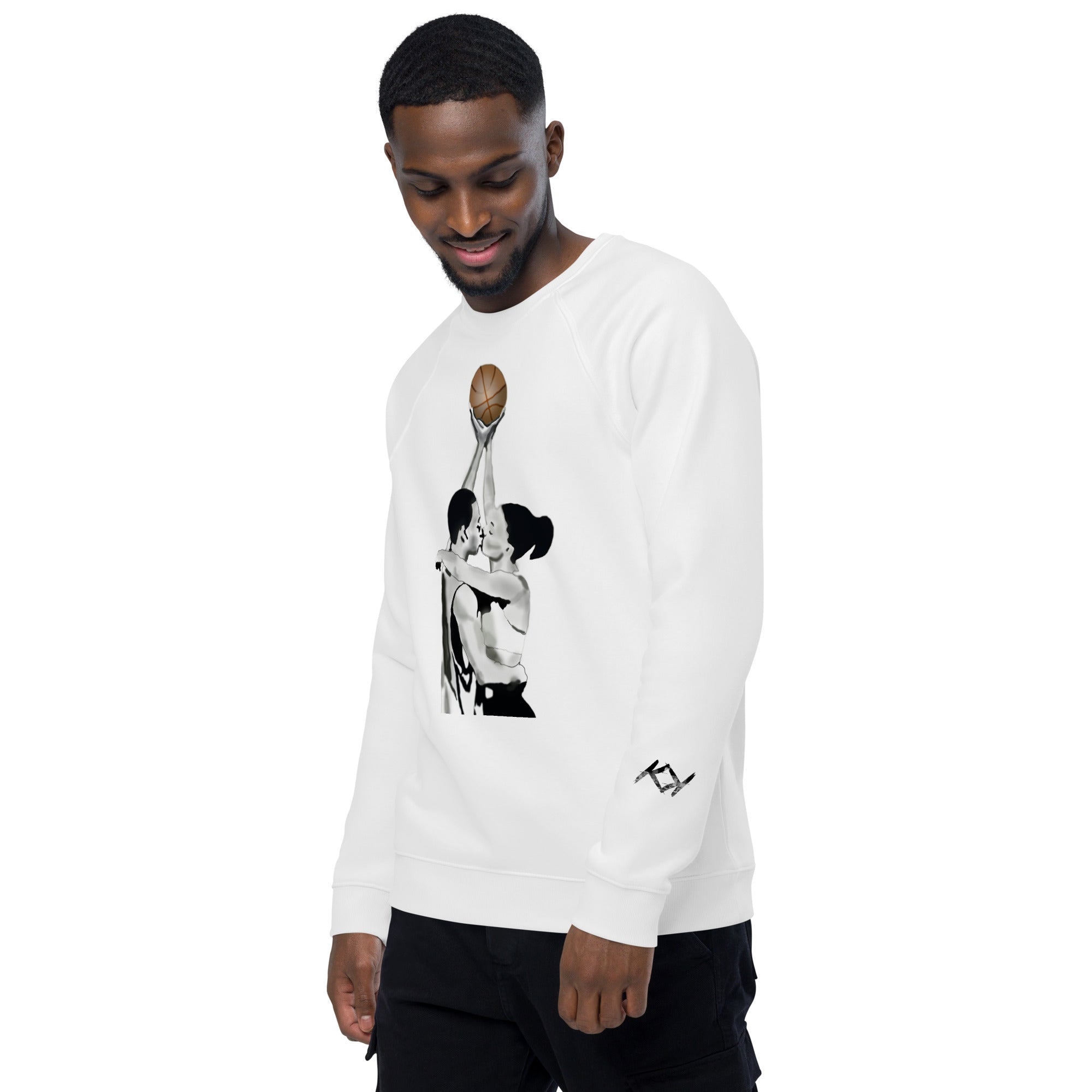 Love and Basketball Kimante Unisex organic raglan sweatshirt